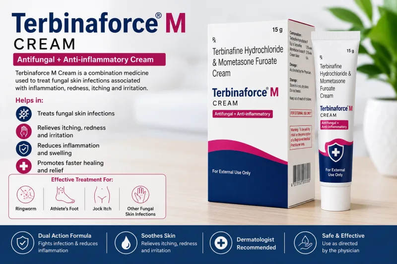 Terbinaforce M Cream: Uses, Benefits, Dosage, Side Effects & Complete Guide