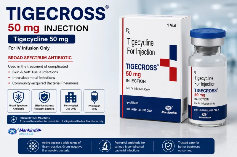 Tigecross 50mg Injection: Uses, Benefits, Dosage, Side Effects & Complete Guide